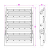 ΠΡΟΒΟΛΕΑΣ LED 150W PROFESSIONAL MODULAR SMD DOB 5000K 220-240V 15000lm 120°x60° IP65 ΑΝΘΡΑΚΙ UNIVERSE – 1-U006248