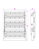 ΠΡΟΒΟΛΕΑΣ LED 150W PROFESSIONAL MODULAR SMD DOB 5000K 220-240V 15000lm 120°x60° IP65 ΑΝΘΡΑΚΙ UNIVERSE – 1-U006248