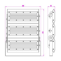 ΠΡΟΒΟΛΕΑΣ LED 150W PROFESSIONAL MODULAR SMD DOB 5000K 220-240V 15000lm 120°x60° IP65 ΑΝΘΡΑΚΙ UNIVERSE – 1-U006248