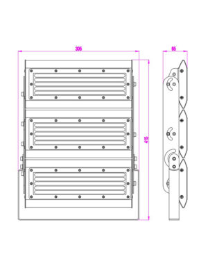 ΠΡΟΒΟΛΕΑΣ LED 150W PROFESSIONAL MODULAR SMD DOB 5000K 220-240V 15000lm 120°x60° IP65 ΑΝΘΡΑΚΙ UNIVERSE – 1-U006248