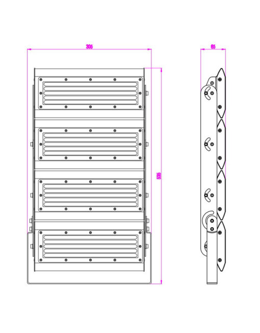 ΠΡΟΒΟΛΕΑΣ LED 200W PROFESSIONAL MODULAR SMD DOB 5000K 220-240V 15000lm 120°x60° IP65 ΑΝΘΡΑΚΙ UNIVERSE – 1-U006255