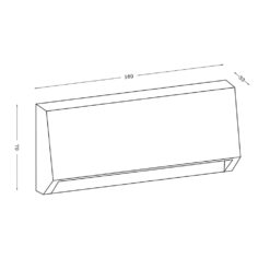 ΦΩΤΙΣΤΙΚΟ ΑΠΛΙΚΑ LED SLIM 70X160X33mm 3W 3000K 100lm ΙΡ65 ΠΛΑΣΤΙΚΟ ΓΚΡΙ SEASIDE UNIVERSE – 1-U006316
