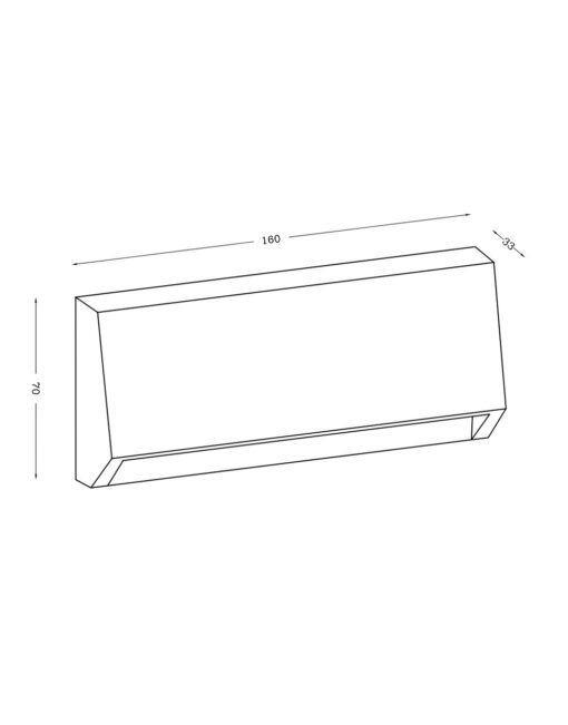 ΦΩΤΙΣΤΙΚΟ ΑΠΛΙΚΑ LED SLIM 70X160X33mm 3W 3000K 100lm ΙΡ65 ΠΛΑΣΤΙΚΟ ΓΚΡΙ SEASIDE UNIVERSE – 1-U006316
