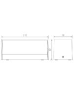 ΦΩΤΙΣΤΙΚΟ ΑΠΛΙΚΑ UP/DOWN LED 230X101X90mm 12W 3000K 700lm IP65 ΠΛΑΣΤΙΚΟ ΓΚΡΙ SEASIDE UNIVERSE – 1-U006323