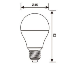 ΛΑΜΠΑ LED SMD ΣΦΑΙΡΑΚΙ G45 7W E27 4000K 220-240V 600lm/F UNIVERSE – 1-U006590
