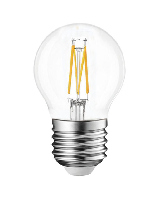 ΛΑΜΠΑ LED CROSS FILAMENT ΔΙΑΦΑΝΗ G45 4W E27 2700K 220-240V 470lm 360° UNIVERSE – 1-U007122