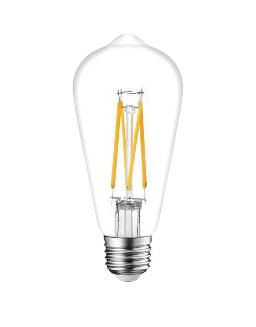 ΛΑΜΠΑ LED CROSS FILAMENT ΔΙΑΦΑΝΗ ST64 7W E27 2700K 220-240V 806lm 360° DIMMABLE UNIVERSE – 1-U007184