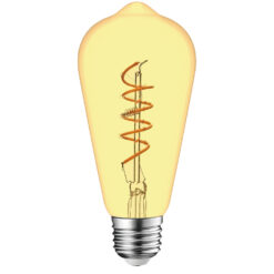 ΛΑΜΠΑ LED SPIRAL FILAMENT ΜΕΛΙ ST64 4W E27 2200K 220-240V 300lm 360° DIMMABLE UNIVRSE – 1-U007238