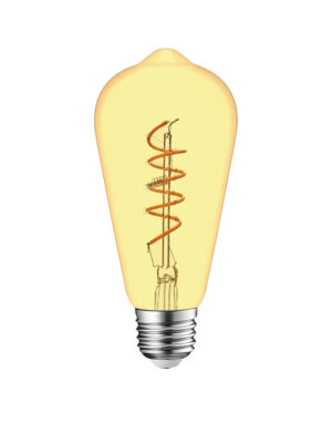 ΛΑΜΠΑ LED SPIRAL FILAMENT ΜΕΛΙ ST64 4W E27 2200K 220-240V 300lm 360° DIMMABLE UNIVRSE – 1-U007238