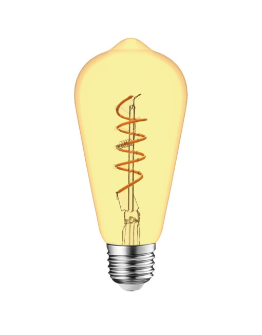 ΛΑΜΠΑ LED SPIRAL FILAMENT ΜΕΛΙ ST64 4W E27 2200K 220-240V 300lm 360° DIMMABLE UNIVRSE – 1-U007238