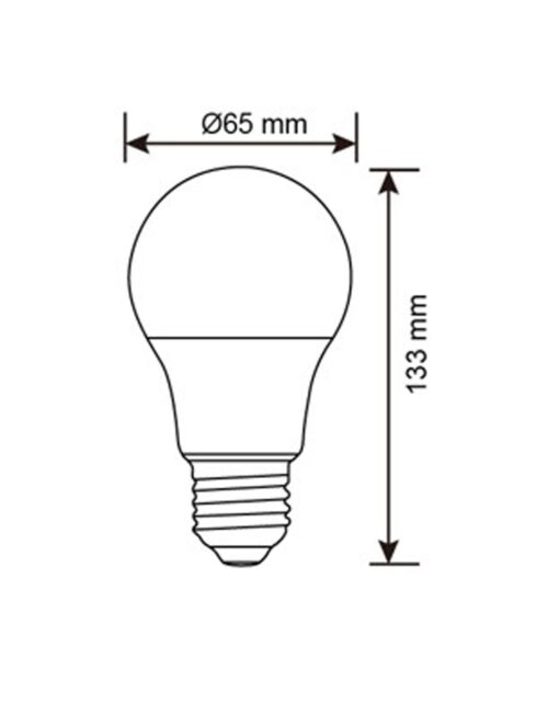ΛΑΜΠΑ LED SMD Α65 18W E27 4000K 220-240V 1800lm UNIVERSE – 1-U007474