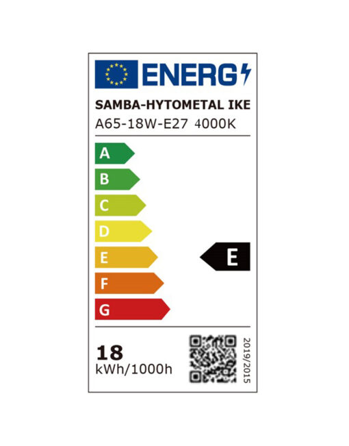 ΛΑΜΠΑ LED SMD Α65 18W E27 4000K 220-240V 1800lm UNIVERSE – 1-U007474