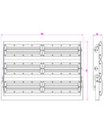 ΠΡΟΒΟΛΕΑΣ LED 300W PROFESSIONAL MODULAR SMD DOB 5000K 220-240V 25000lm 120°x60° IP65 ΑΝΘΡΑΚΙ UNIVERSE – 1-U007559