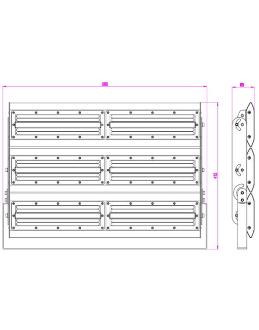 ΠΡΟΒΟΛΕΑΣ LED 300W PROFESSIONAL MODULAR SMD DOB 5000K 220-240V 25000lm 120°x60° IP65 ΑΝΘΡΑΚΙ UNIVERSE – 1-U007559