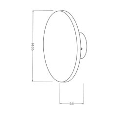 ΦΩΤΙΣΤΙΚΟ ΑΠΛΙΚΑ LED Φ165Χ58mm 8W 3000K 600lm IP54 ΠΛΑΣΤΙΚΟ ΜΑΥΡΟ SEASIDE UNIVERSE – 1-U007771