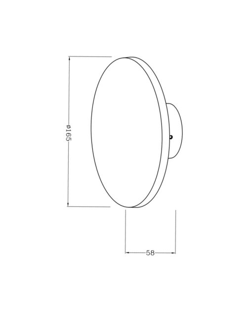 ΦΩΤΙΣΤΙΚΟ ΑΠΛΙΚΑ LED Φ165Χ58mm 8W 3000K 600lm IP54 ΠΛΑΣΤΙΚΟ ΜΑΥΡΟ SEASIDE UNIVERSE – 1-U007771