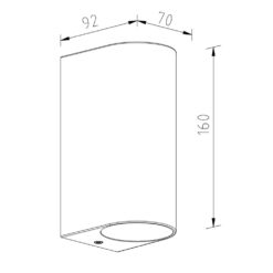 ΦΩΤΙΣΤΙΚΟ ΑΠΛΙΚΑ UP/DOWN 90X70X150mm 2XMR16/GU10 MAX5W IP44 ΠΛΑΣΤΙΚΟ ΛΕΥΚΟ SEASIDE UNIVERSE – 1-U007818