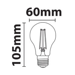 ΛΑΜΠΑ LED CROSS FILAMENT ΔΙΑΦΑΝΗ Α67 14W Ε27 2700K 220-240V 1540lm  360° DIMMABLE UNIVERSE – 1-U008341