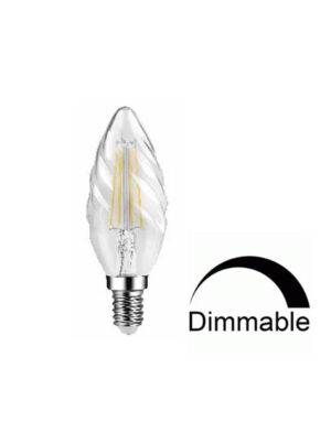 ΛΑΜΠΑ LED CROSS FILAMENT ΔΙΑΦΑΝΗ C35 ΚΟΥΚΟΥΝΑΡΙ 6W Ε14 2700K 220-240V 660lm  360° DIMMABLE UNIVERSE – 1-U008389
