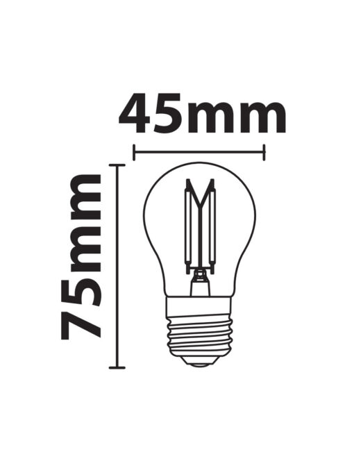 ΛΑΜΠΑ LED CROSS FILAMENT ΔΙΑΦΑΝΗ G45 6W E27 2700K 220-240V 660lm/E  360° DIMMABLE UNIVERSE – 1-U008402