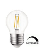 ΛΑΜΠΑ LED CROSS FILAMENT ΔΙΑΦΑΝΗ G45 6W E27 2700K 220-240V 660lm/E  360° DIMMABLE UNIVERSE – 1-U008402