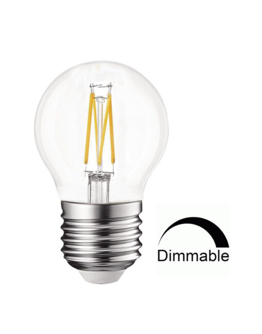 ΛΑΜΠΑ LED CROSS FILAMENT ΔΙΑΦΑΝΗ G45 6W E27 2700K 220-240V 660lm/E  360° DIMMABLE UNIVERSE – 1-U008402
