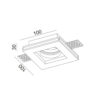 ΣΠΟΤ ΧΩΝEYTO ΓΥΨΙΝΟ 100x100x30mm 1xMR16/GU10 MAX 50W UNIVERSE – 1-U008914