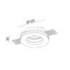 ΣΠΟΤ ΧΩΝEYTO ΓΥΨΙΝΟ Φ100x30mm 1xMR16/GU10 MAX 50W UNIVERSE – 1-U008921