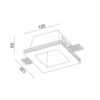 ΣΠΟΤ ΧΩΝEYTO ΓΥΨΙΝΟ 120x120x60mm 1xMR16/GU10 MAX 50W UNIVERSE – 1-U008938