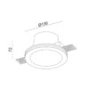 ΣΠΟΤ ΧΩΝEYTO ΓΥΨΙΝΟ Φ130x70mm 1xMR16/GU10 MAX 50W UNIVERSE – 1-U008945