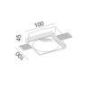 ΣΠΟΤ ΧΩΝEYTO ΓΥΨΙΝΟ 100x100x45mm 1xMR16/GU10 MAX 50W UNIVERSE – 1-U008969