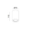 ΣΠΟΤ ΓΥΨΙΝΟ EΞΩΤΕΡΙΚΟ Φ70x110mm 1xMR16/GU10 MAX 50W UNIVERSE – 1-U008983