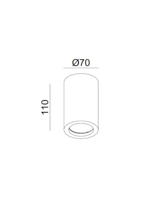 ΣΠΟΤ ΓΥΨΙΝΟ EΞΩΤΕΡΙΚΟ Φ70x110mm 1xMR16/GU10 MAX 50W UNIVERSE – 1-U008983
