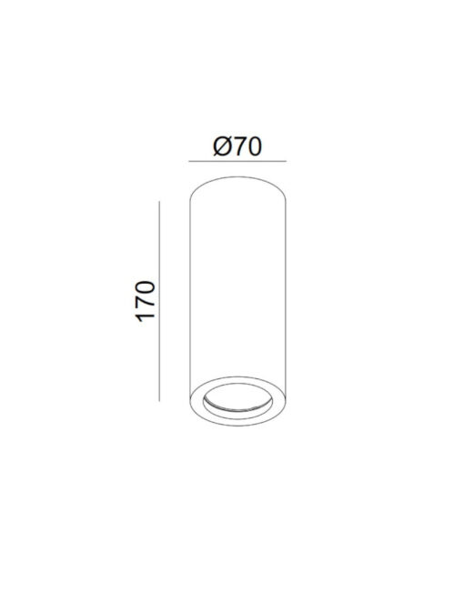 ΣΠΟΤ ΓΥΨΙΝΟ EΞΩΤΕΡΙΚΟ Φ70x170mm 1xMR16/GU10 MAX 50W UNIVERSE – 1-U008990
