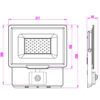 ΠΡΟΒΟΛΕΑΣ LED SMD DOB 50W ME ANIXNEYTH ΚΙΝΗΣΗΣ 5000K 220-240V 4750lm 100° IP65 ΑΝΘΡΑΚΙ UNIVERSE – 1-U009140