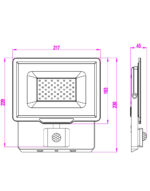 ΠΡΟΒΟΛΕΑΣ LED SMD DOB 50W ME ANIXNEYTH ΚΙΝΗΣΗΣ 5000K 220-240V 4750lm 100° IP65 ΑΝΘΡΑΚΙ UNIVERSE – 1-U009140