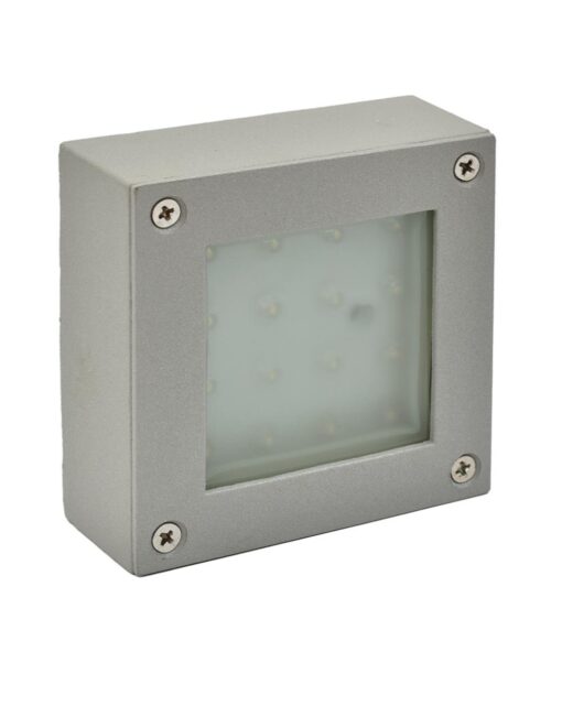 ΑΠΛΙΚΑ ΑΛΟΥΜΙΝΙΟΥ ΜΕ ΠΛΑΙΣΙΟ 105Χ105 16LED 3000K ΓΚΡΙ IP54 – 1-U010573