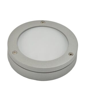 ΑΠΛΙΚΑ ΑΛΟΥΜΙΝΙΟΥ ΣΤΡΟΓΓΥΛΗ ΜΕ ΣΤΕΦΑΝΙ Φ120 15LED ΓΚΡΙ IP54 – 1-U010597