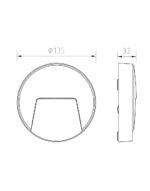 ΦΩΤΙΣΤΙΚΟ ΑΠΛΙΚΑ LED SLIM Φ135Χ32mm 3W 3000K 100lm IP65 ΠΛΑΣΤΙΚΟ ΑΝΘΡΑΚΙ SEASIDE UNIVERSE – 1-U011020