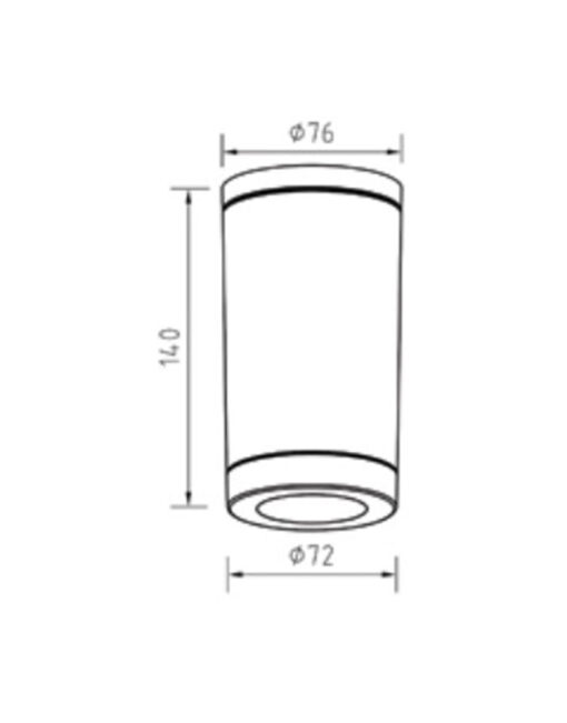 ΣΠΟΤ ΕΞΩΤΕΡΙΚΟ ΟΡΟΦΗΣ 72mm 1xMR16/GU10 ΜΑΧ7W IP54 ΠΛΑΣΤΙΚΟ ΛΕΥΚΟ UNIVERSE – 1-U011044