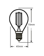 ΛΑΜΠΑ LED CROSS FILAMENT ΓΑΛΑΚΤΕΡΗ G45 6W Ε27 2700K 220-240V 660lm  360° DIMMABLE UNIVERSE – 1-U012294