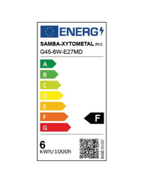 ΛΑΜΠΑ LED CROSS FILAMENT ΓΑΛΑΚΤΕΡΗ G45 6W Ε27 2700K 220-240V 660lm  360° DIMMABLE UNIVERSE – 1-U012294