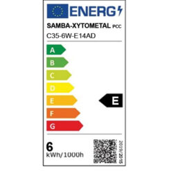 ΛΑΜΠΑ LED CROSS FILAMENT ΜΕΛΙ C35 6W E14 2200K 220-240V 660lm 360° DIMMABLE UNIVRSE – 1-U012300