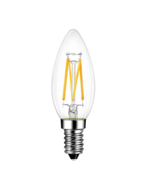 ΛΑΜΠΑ LED CROSS FILAMENT ΔΙΑΦΑΝΗ C35 6W Ε14 2700K 220-240V 660lm/E  360° DIMMABLE UNIVERSE – 1-U012713