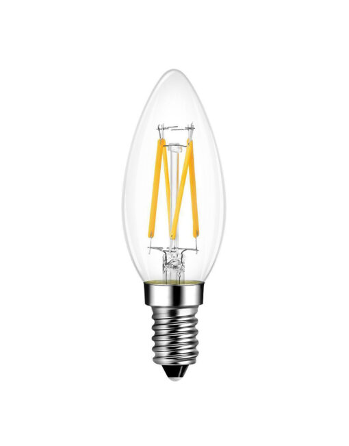 ΛΑΜΠΑ LED CROSS FILAMENT ΔΙΑΦΑΝΗ C35 6W Ε14 2700K 220-240V 660lm/E  360° DIMMABLE UNIVERSE – 1-U012713