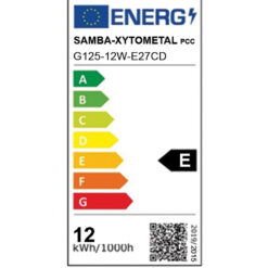ΛΑΜΠΑ LED CROSS FILAMENT ΔΙΑΦΑΝΗ G125 12W E27 2700K 220-240V 1500lm/E 360° DIMMABLE UNIVERSE – 1-U012751