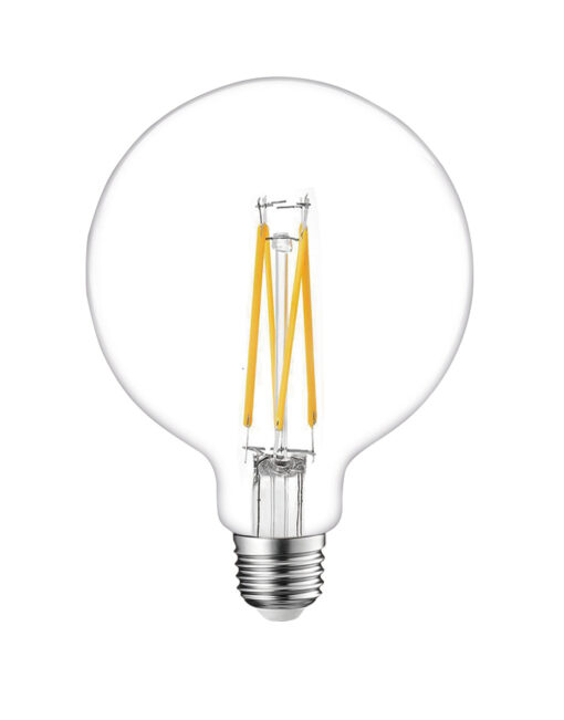 ΛΑΜΠΑ LED CROSS FILAMENT ΔΙΑΦΑΝΗ G125 12W E27 2700K 220-240V 1500lm/E 360° DIMMABLE UNIVERSE – 1-U012751