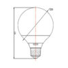 ΛΑΜΠΑ LED SMD G95 15W E27 6500K 220-240V 1360lm/F UNIVERSE – 1-U013680