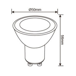 ΛΑΜΠΑ LED SMD MR16 GU10 5W 6500K 220-240V 100° 470lm/F UNIVERSE – 1-U013697