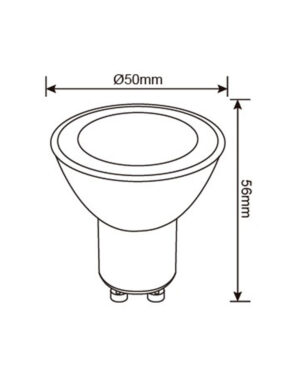 ΛΑΜΠΑ LED SMD MR16 GU10 5W 6500K 220-240V 100° 470lm/F UNIVERSE – 1-U013697